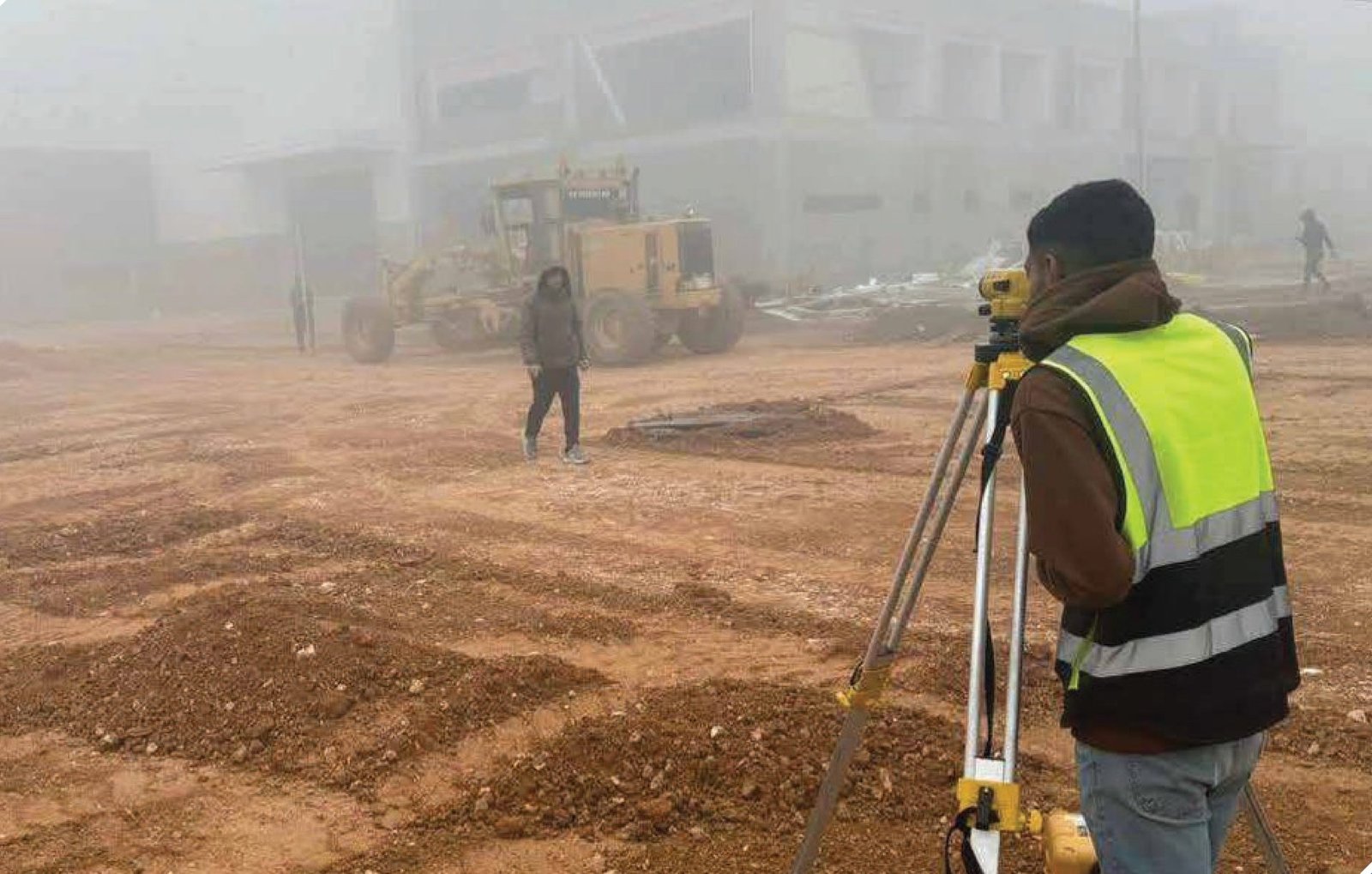 Precision survey work on a NOVAX site